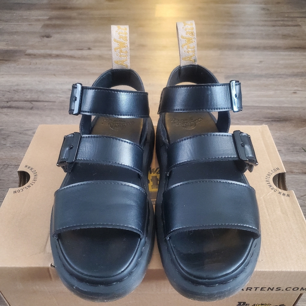 Dr Martens Vegan Gryphon Gladiator Sandals, Black